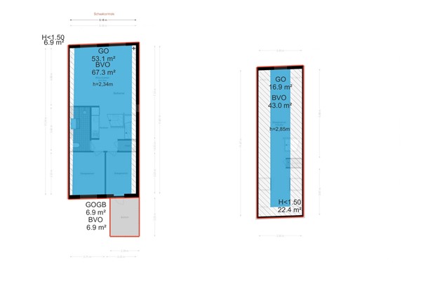 Floorplan - Utrechtse Veer 4C, 2311 NB Leiden